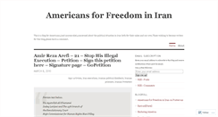 Desktop Screenshot of americansforfreedominiran.wordpress.com