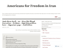 Tablet Screenshot of americansforfreedominiran.wordpress.com