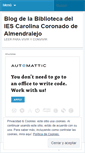 Mobile Screenshot of bibliotecaiescarolina.wordpress.com