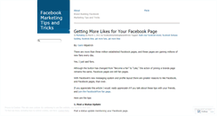 Desktop Screenshot of facebookmarketingtipsandtricks.wordpress.com