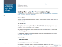 Tablet Screenshot of facebookmarketingtipsandtricks.wordpress.com
