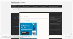 Desktop Screenshot of mauritiusislandhistory.wordpress.com