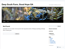 Tablet Screenshot of deepsouthfarm.wordpress.com