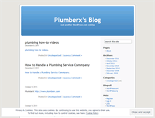 Tablet Screenshot of plumberx.wordpress.com