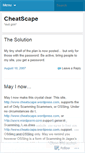 Mobile Screenshot of cheatscape.wordpress.com