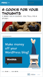 Mobile Screenshot of cookieforyourthoughts.wordpress.com