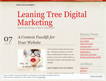 Tablet Screenshot of leaningtreemarketing.wordpress.com