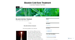 Desktop Screenshot of biostickcoldsoretreatment.wordpress.com