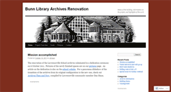 Desktop Screenshot of bunnlibraryrenovation.wordpress.com