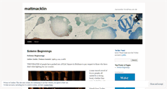 Desktop Screenshot of mattmacklin.wordpress.com