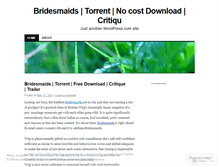 Tablet Screenshot of bridesmaids255.wordpress.com