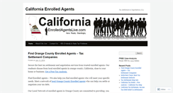 Desktop Screenshot of californiaenrolledagents.wordpress.com