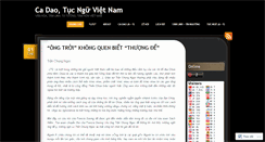 Desktop Screenshot of cadaotucnguvietnam.wordpress.com