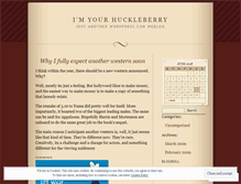 Tablet Screenshot of imyourhuckleberry.wordpress.com