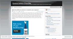 Desktop Screenshot of headacheinstitute.wordpress.com
