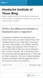 Mobile Screenshot of headacheinstitute.wordpress.com