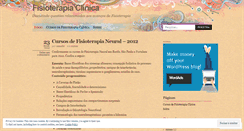 Desktop Screenshot of fisioterapiaclinica.wordpress.com