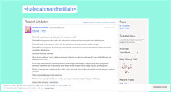 Desktop Screenshot of halaqahmardhatillah.wordpress.com