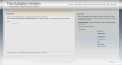 Desktop Screenshot of outsidersfandom.wordpress.com