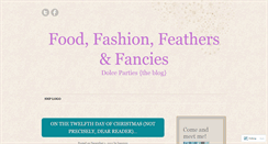 Desktop Screenshot of foodfashionfeathersfancies.wordpress.com