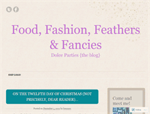 Tablet Screenshot of foodfashionfeathersfancies.wordpress.com