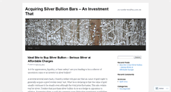 Desktop Screenshot of buysilverbullion36.wordpress.com