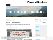 Tablet Screenshot of pornoatthedisco.wordpress.com