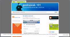 Desktop Screenshot of geekspeak101.wordpress.com