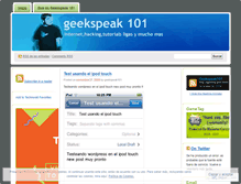 Tablet Screenshot of geekspeak101.wordpress.com