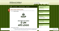 Desktop Screenshot of insertsubject.wordpress.com