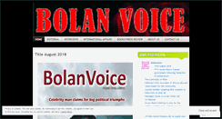 Desktop Screenshot of bolanvoice.wordpress.com