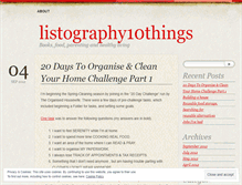 Tablet Screenshot of listography10things.wordpress.com