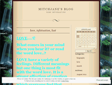 Tablet Screenshot of mitchjane.wordpress.com