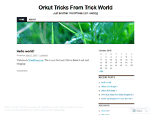Tablet Screenshot of orkuttrickworld.wordpress.com