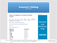 Tablet Screenshot of kwanmo.wordpress.com