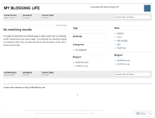 Tablet Screenshot of myblogginglife.wordpress.com