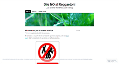 Desktop Screenshot of noalreggaeton.wordpress.com