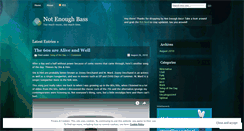 Desktop Screenshot of notenoughbass.wordpress.com