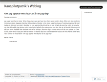 Tablet Screenshot of kaospilotpatrik.wordpress.com