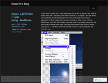 Tablet Screenshot of ender54.wordpress.com
