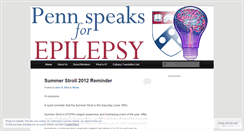 Desktop Screenshot of pennspeaksforepilepsy.wordpress.com