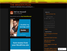 Tablet Screenshot of bradenfiles.wordpress.com