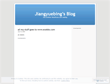 Tablet Screenshot of jiangyuebing.wordpress.com