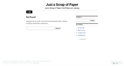 Desktop Screenshot of justascrapofpaper.wordpress.com