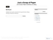 Tablet Screenshot of justascrapofpaper.wordpress.com