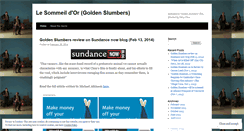 Desktop Screenshot of goldenslumbersfilm.wordpress.com