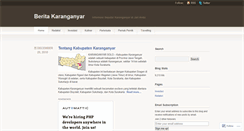 Desktop Screenshot of beritakaranganyar.wordpress.com