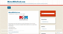 Desktop Screenshot of motormileford.wordpress.com