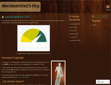Tablet Screenshot of alisedasanchez.wordpress.com