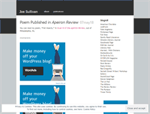 Tablet Screenshot of joesullivanwrites.wordpress.com